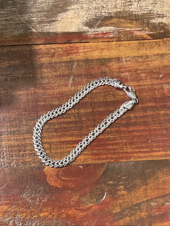 Other - Silver Rope Chain Bracelet - Silver Over Stainless Steel